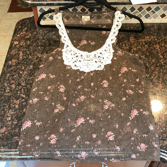 Mudd Brand Sheer Layering Tank Blouse - Picture 1 of 7